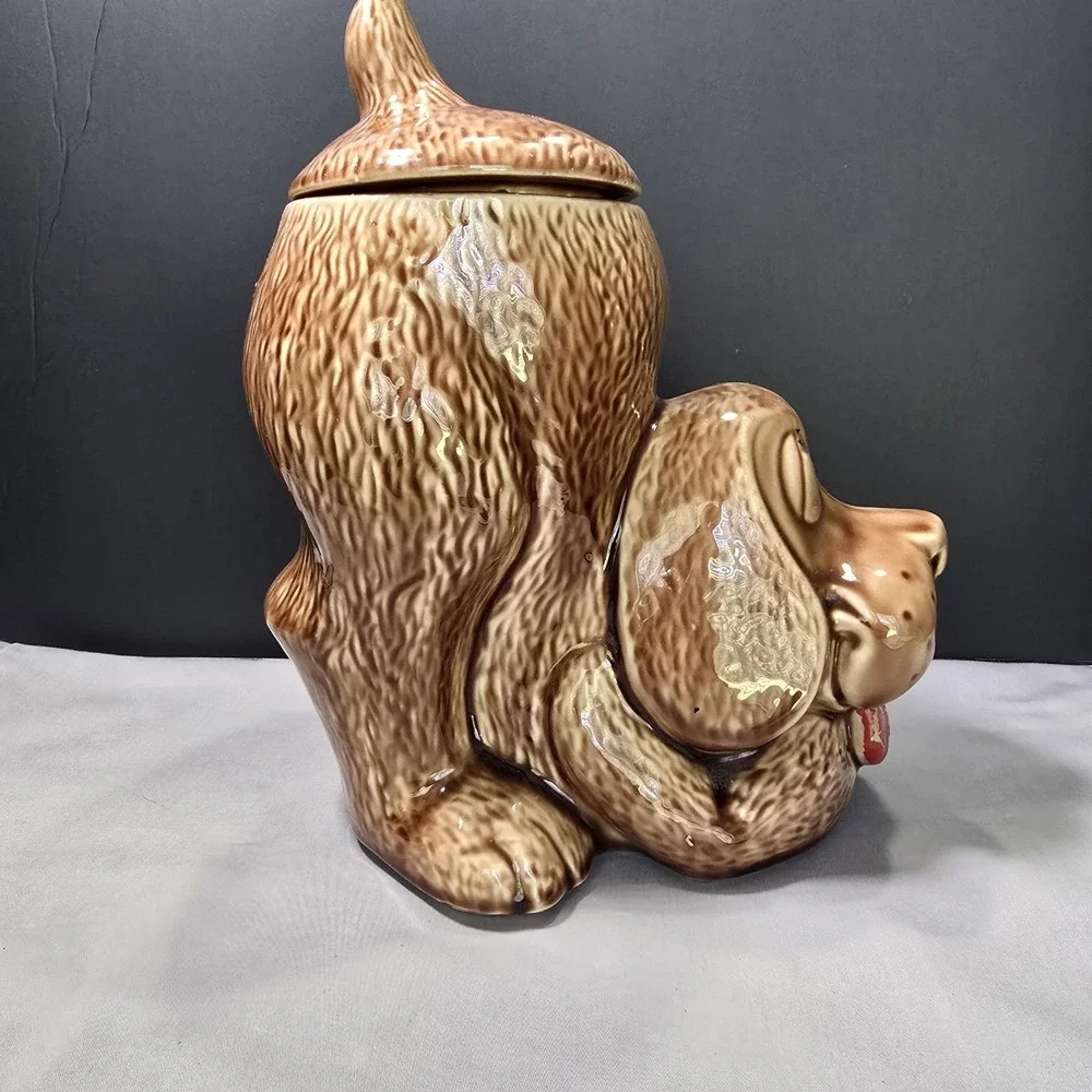Vintage 1970s McCoy USA 0272 Hound Dog PUPPY CookieJar/Dog Treats Jar